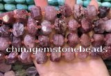 CNG8594 12*16mm - 13*18mm faceted nuggets strawberry quartz beads