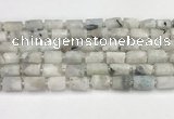 CNG8855 15.5 inches 8*12mm - 10*16mm nuggets matte white moonstone beads