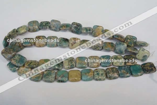 CNI26 15.5 inches 16*16mm square natural imperial jasper beads