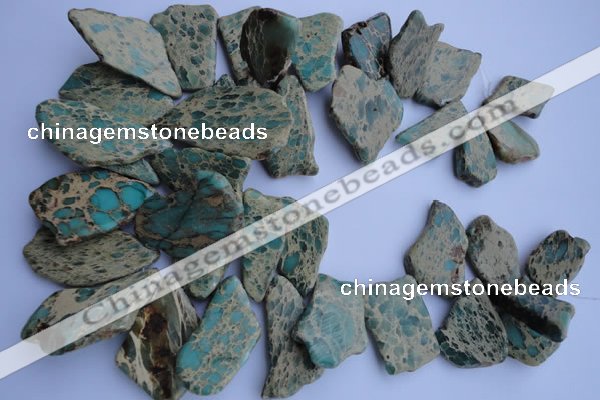 CNI58 15.5 inches 15*20mm – 25*48mm freeform natural imperial jasper beads