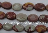 CNJ50 15.5 inches 10*14mm faceted oval noreena jasper beads