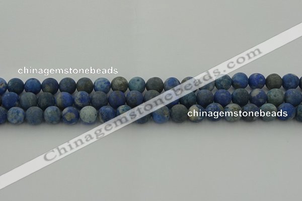 CNL1652 15.5 inches 8mm round matte lapis lazuli beads wholesale