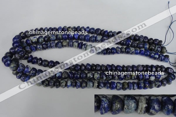 CNL436 15.5 inches 7*9mm bread natural lapis lazuli gemstone beads