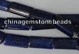 CNL541 15.5 inches 8*16mm flat tube natural lapis lazuli gemstone beads