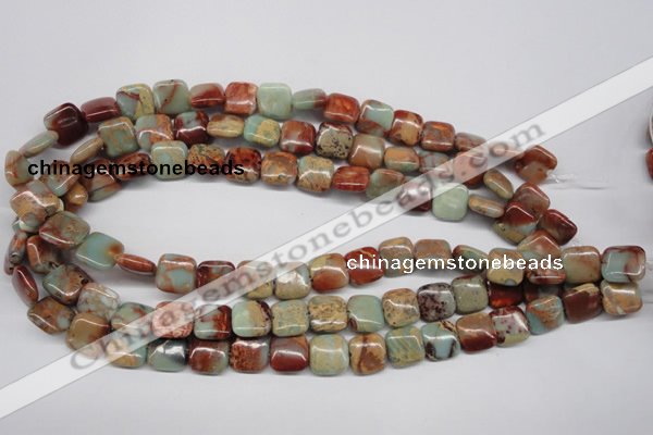 CNS103 15.5 inches 12*12mm square natural serpentine jasper beads