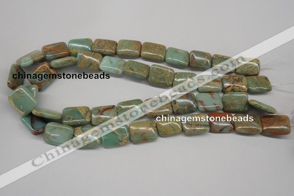 CNS148 15.5 inches 15*20mm rectangle natural serpentine jasper beads