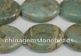 CNS242 15.5 inches 18*25mm oval natural serpentine jasper beads