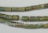 CNS274 15.5 inches 5*7mm tube natural serpentine jasper beads