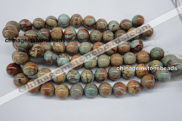 CNS67 15.5 inches 18mm round natural serpentine jasper beads