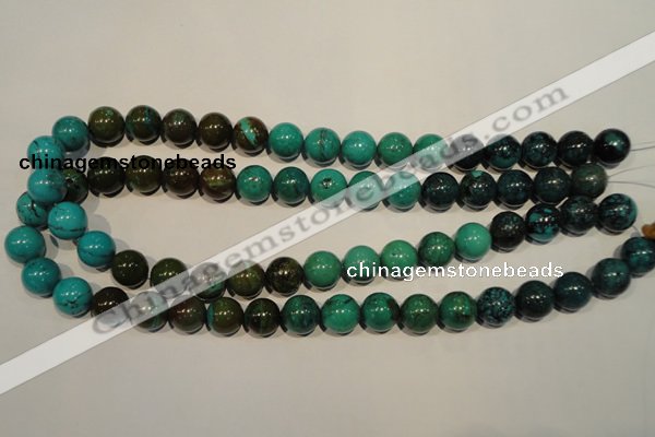 CNT107 15.5 inches 12mm round natural turquoise beads wholesale