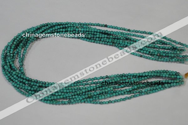 CNT202 15.5 inches 3mm round natural turquoise beads wholesale