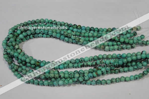 CNT206 15.5 inches 6mm round natural turquoise beads wholesale