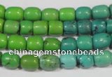 CNT210 15.5 inches 7*5mm – 7*9mm drum natural turquoise beads wholesale