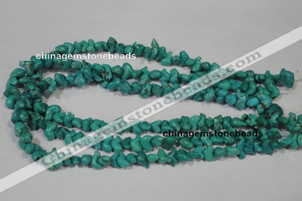 CNT231 15.5 inches 7*12mm animal natural turquoise beads wholesale