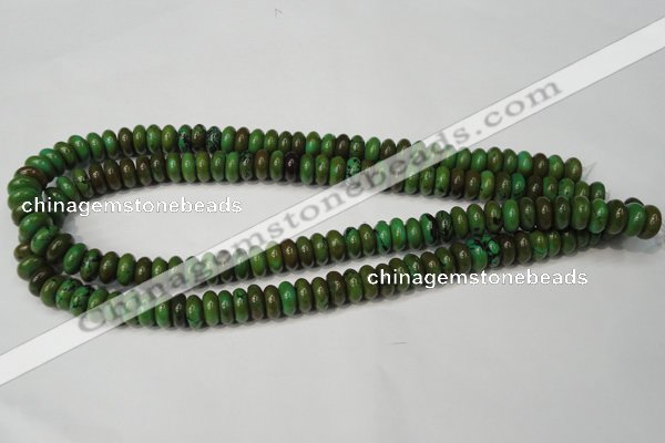 CNT366 15.5 inches 5*10mm rondelle turquoise beads wholesale