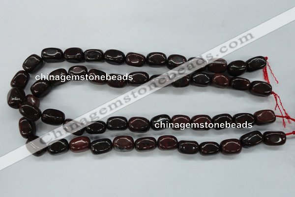 COJ14 15.5 inches 10*15mm nuggets blood jasper gemstone beads