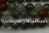 COJ461 15.5 inches 6mm faceted round blood jasper beads wholesale