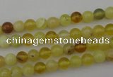 COP1200 15.5 inches 4mm round yellow opal gemstone beads