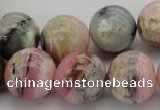 COP1256 15.5 inches 16mm round natural pink opal gemstone beads