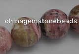 COP1257 15.5 inches 18mm round natural pink opal gemstone beads