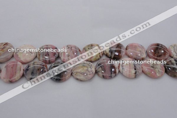 COP1263 15.5 inches 16mm flat round natural pink opal gemstone beads