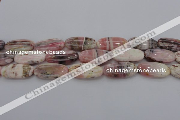 COP1282 15.5 inches 20*40mm oval natural pink opal gemstone beads