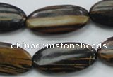 COP234 15.5 inches 15*30mm oval natural brown opal gemstone beads