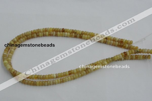 COP370 15.5 inches 4*6mm rondelle yellow opal gemstone beads