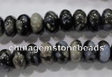 COP471 15.5 inches 8*12mm rondelle natural grey opal gemstone beads