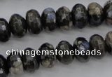 COP498 15.5 inches 5*8mm faceted rondelle natural grey opal beads