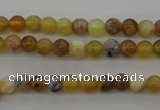 COP586 15.5 inches 4mm round natural yellow & green opal beads