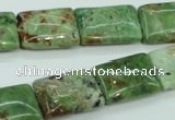 COP688 15.5 inches 13*18mm rectangle green opal gemstone beads