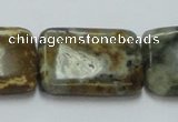 COS23 15.5 inches 22*30mm rectangle ocean stone beads wholesale