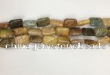 COS251 15.5 inches 10*14mm rectangle ocean stone beads wholesale