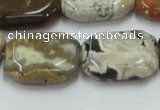 COS26 15.5 inches 18*25mm octagonal ocean stone beads wholesale