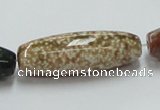 COS28 15.5 inches 12*40mm faceted column ocean stone beads wholesale