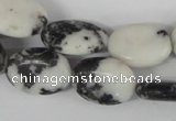 COV138 15.5 inches 13*18mm oval black & white jasper beads wholesale