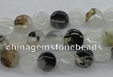 COZ17 15.5 inches 8mm flat round opal quartz beads wholesale