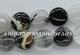 COZ18 15.5 inches 12mm flat round opal quartz beads wholesale