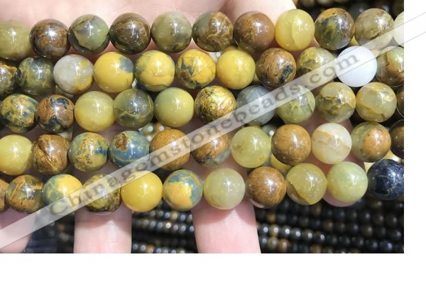 CPB1053 15.5 inches 10mm round golden pietersite beads wholesale