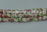 CPB655 15.5 inches 14mm round Painted porcelain beads