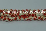 CPB761 15.5 inches 6mm round Painted porcelain beads