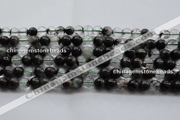 CPC03 15.5 inches 8mm round green phantom quartz beads wholesale