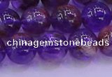CPC603 15.5 inches 10mm round purple phantom quartz beads