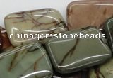 CPJ12 15.5 inches 22*30mm rectangle picasso jasper beads wholesale