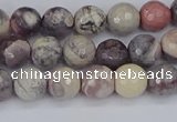 CPJ611 15.5 inches 6mm faceted round purple striped jasper beads