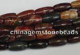 CPJ70 15.5 inches 6*12mm rice picasso jasper gemstone beads