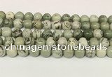CPJ703 15.5 inches 10mm round greeting pine jasper beads