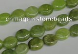 CPO32 15.5 inches 8*10mm oval olivine gemstone beads wholesale