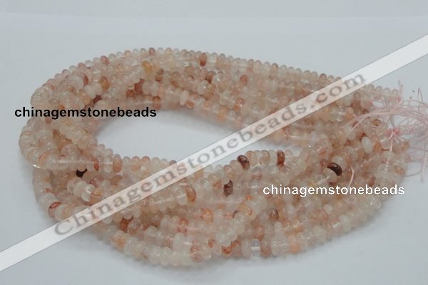 CPQ14 15.5 inches 5*8mm rondelle natural pink quartz beads